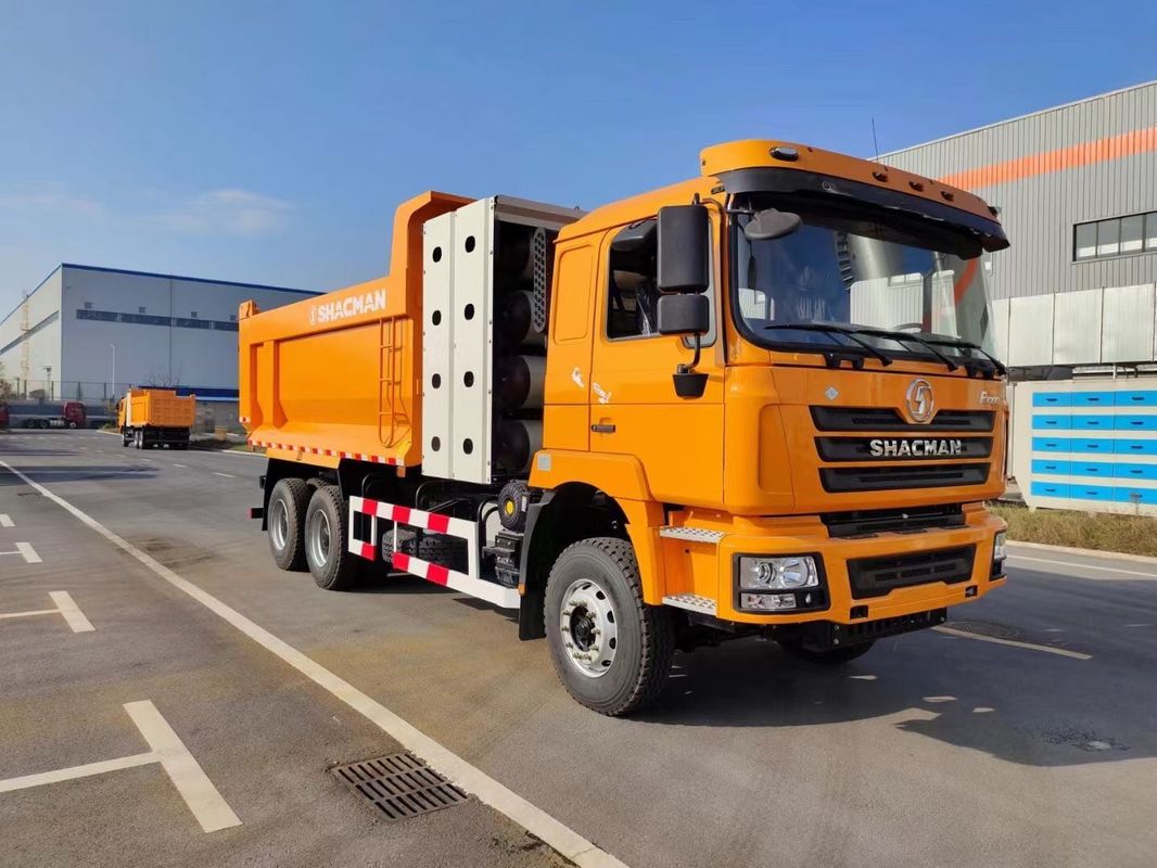 SHACMAN F3000 6x4 CNG Dump Truck 10JSD180 QH50 Spline Transmission 340 Hp/430Hp 12.00R20 Lastikler