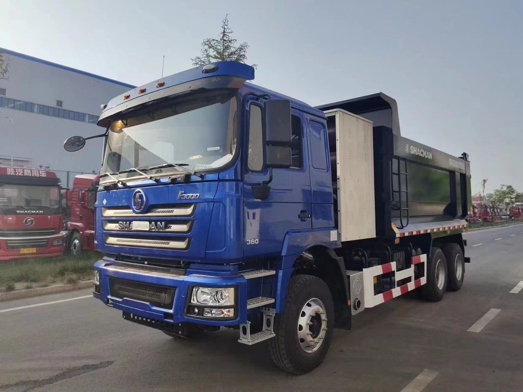 SHACMAN CNG Dump Truck F3000 6x4 380 EuroV Mavi