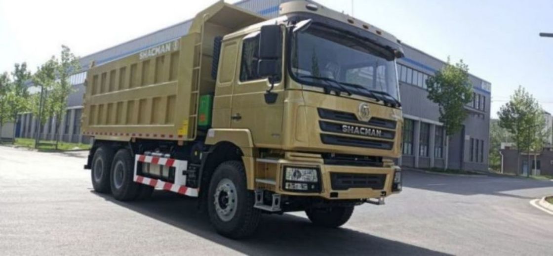 10 lastik Dumper SHACMAN F3000 Tipper Truck 6x4 375 EuroV Gold WEICHAI Dizel Motoru