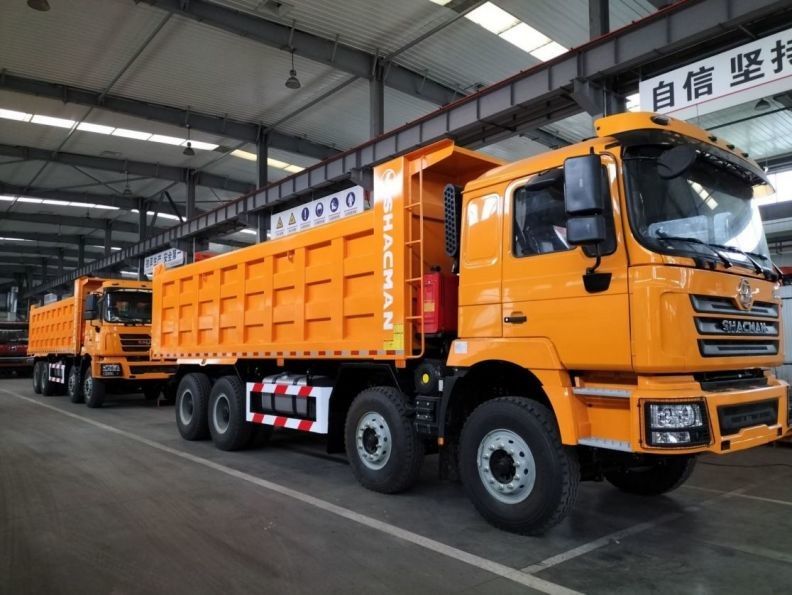 SHACMAN F3000 Dump Truck 8x4 375hp Euro V Model SX3255DT384 için Sarı Tipper