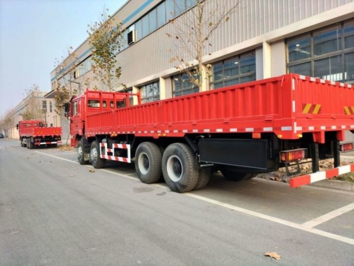 SHACMAN F3000 Kırmızı Kamyon 8×4 WEICHAI 380HP EuroII 12 Tekerlekli Kamyon