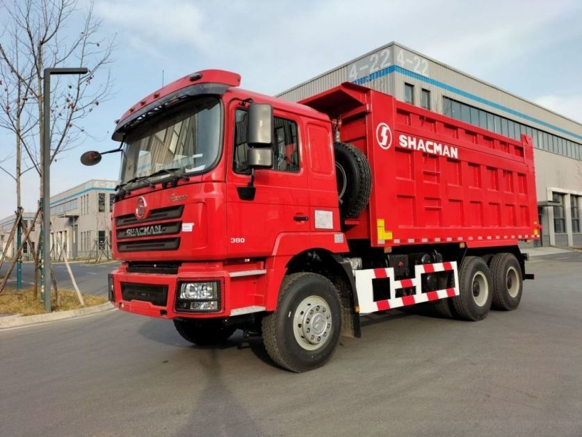SHACMAN F3000 Tipper Dump Truck 6x4 WP10.380Hp EuroII Kırmızı 10 lastik 5175mm
