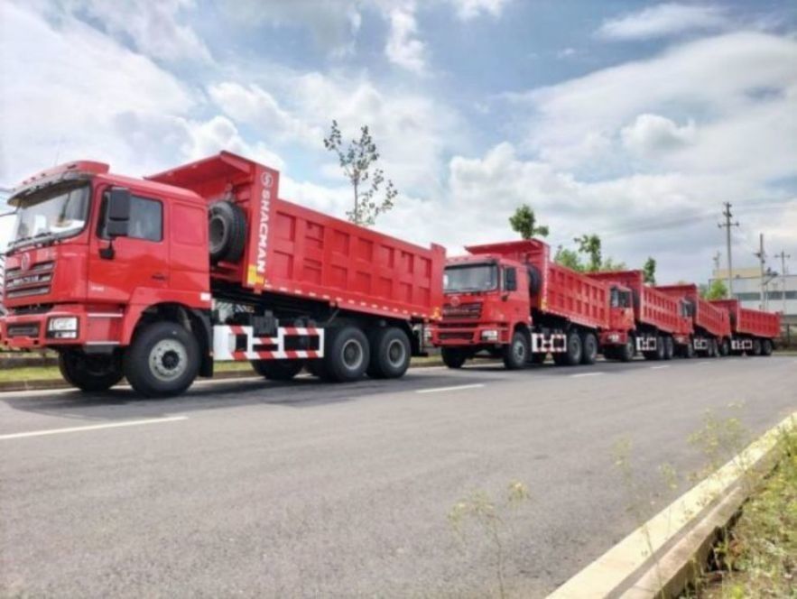 SHACMAN 10 Tekerlekli Ağır Görevli Çöp Kamyonu F3000 6x4 375Hp EuroV Portakal Tipper