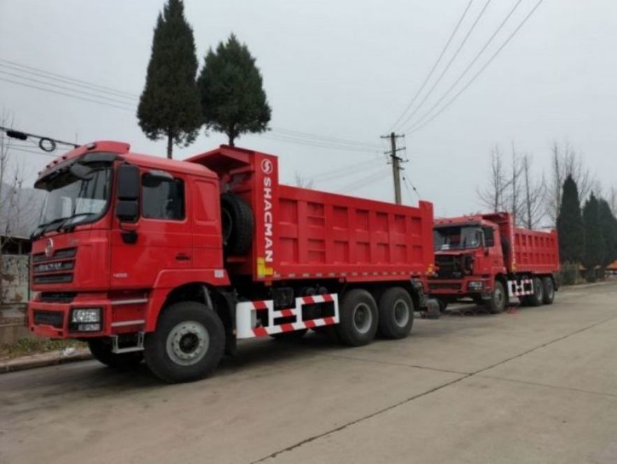 SHACMAN 10 Tekerlekli Ağır Görevli Çöp Kamyonu F3000 6x4 375Hp EuroV Portakal Tipper