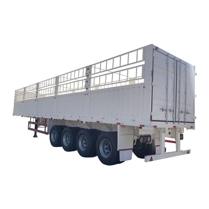 4 Eksel Yüksek Çitli Yarım Rel Aracı 60 Ton 13 Ton Yarım Taşıma Aracı Kamyon Ce