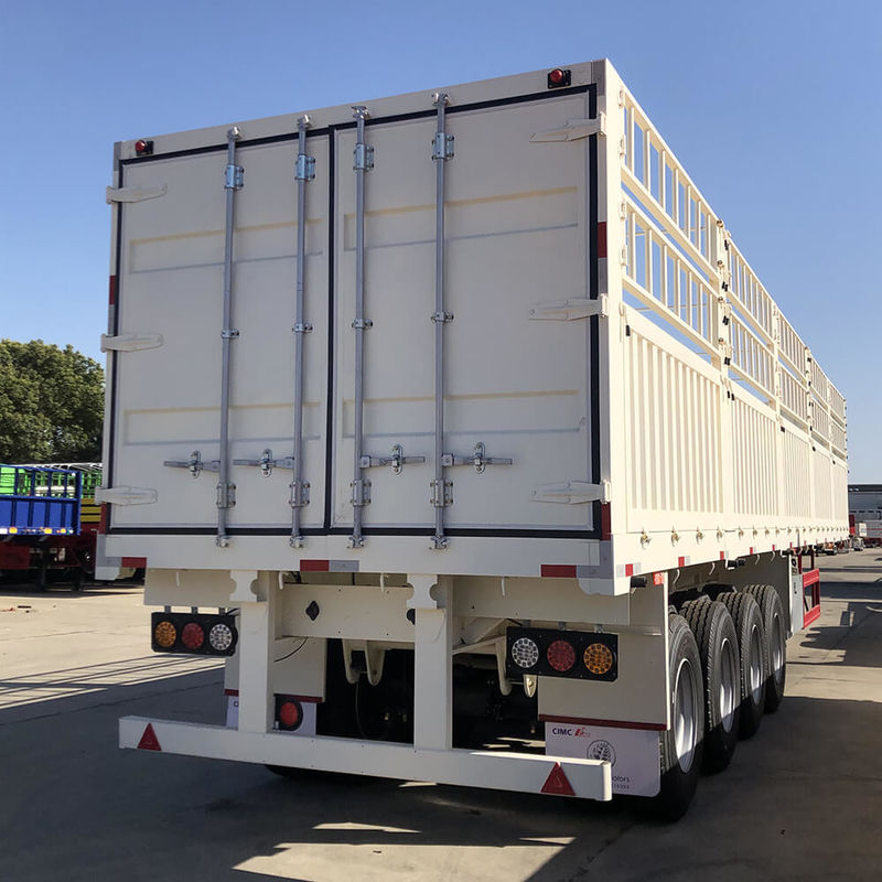 4 Eksel Yüksek Çitli Yarım Rel Aracı 60 Ton 13 Ton Yarım Taşıma Aracı Kamyon Ce