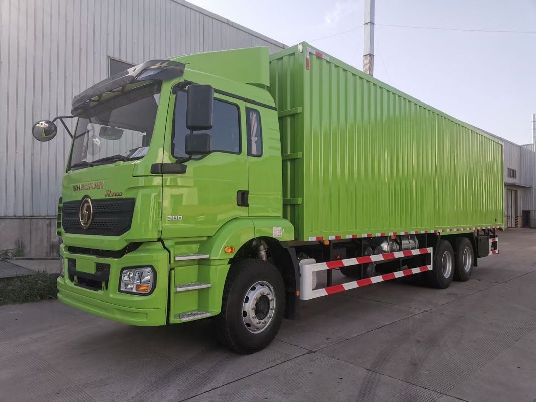Yeşil 6x4 Van Kargo Kamyonu SHACMAN H3000 Büyük Kargo Kamyonu 340HP Teslimat için