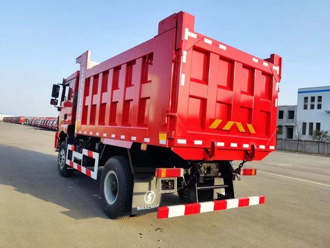 Kırmızı SHACMAN Ağır Çöp Kamyonu 6 Tekerlekli Çöp Kamyonu H3000 4x2 300hp Euro II 3800mm