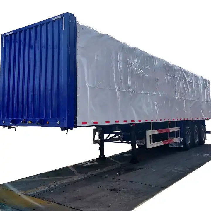 CIMC Side Curtain Semi Trailer 3 eksenli kamyon tipi kutu türü pallet yük taşımacılığı için yarı römork