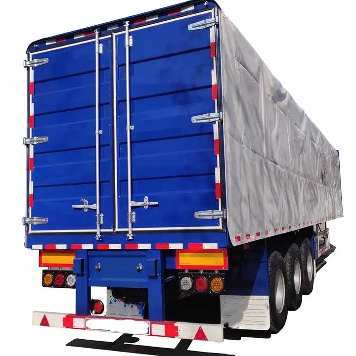 CIMC Side Curtain Semi Trailer 3 eksenli kamyon tipi kutu türü pallet yük taşımacılığı için yarı römork