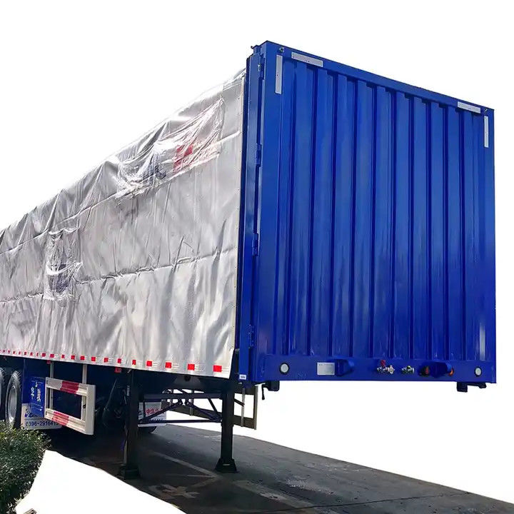 CIMC Side Curtain Semi Trailer 3 eksenli kamyon tipi kutu türü pallet yük taşımacılığı için yarı römork