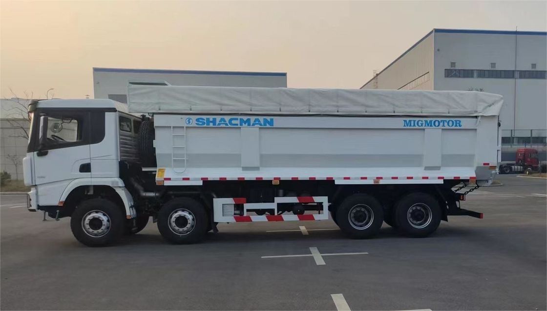 SHACMAN 8x4 440HP EuroV Ağır Çöp Kamyonu Beyaz 20 - 30 Ton Çöp Kamyonu