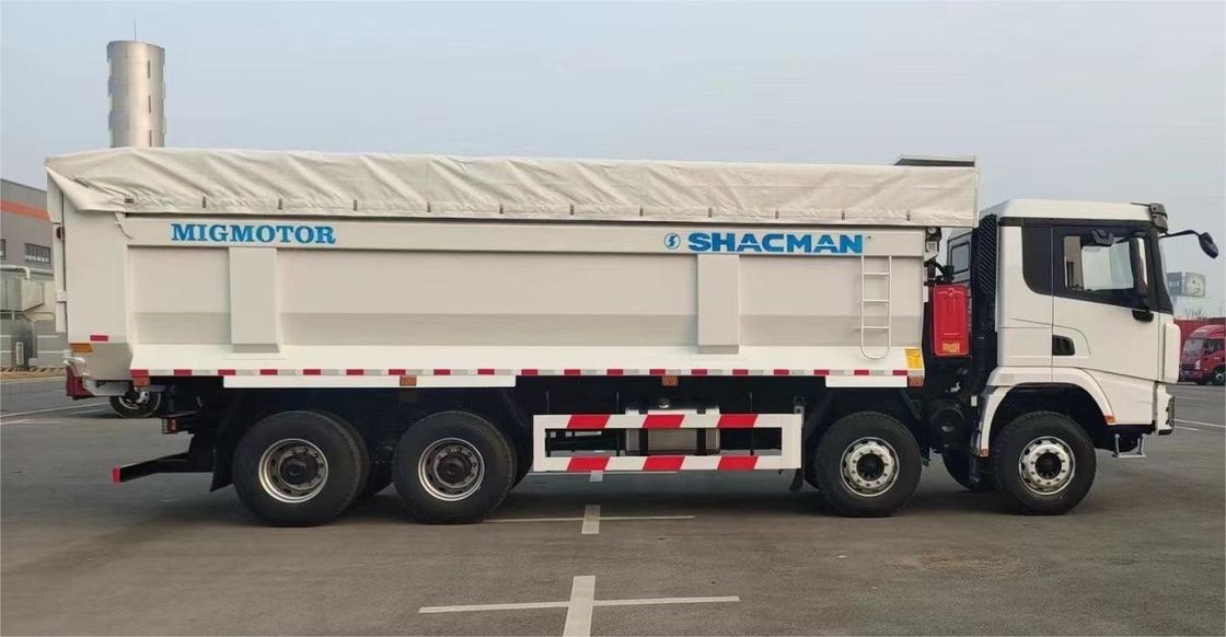 SHACMAN 8x4 440HP EuroV Ağır Çöp Kamyonu Beyaz 20 - 30 Ton Çöp Kamyonu