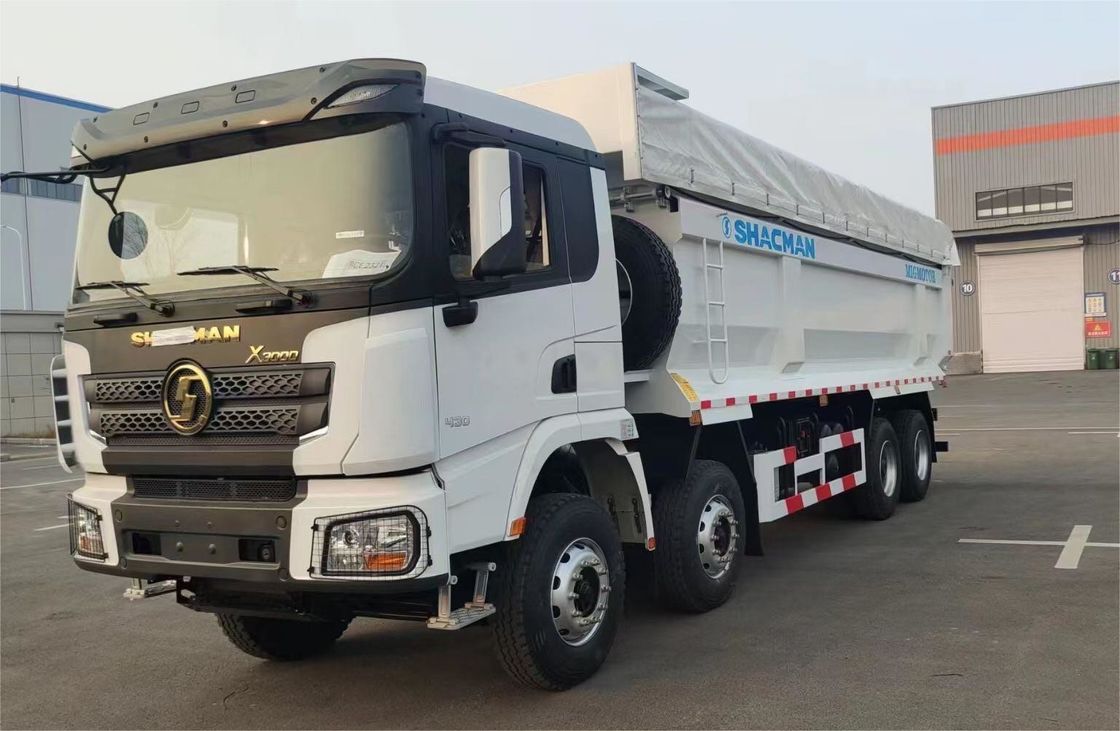SHACMAN 8x4 440HP EuroV Ağır Çöp Kamyonu Beyaz 20 - 30 Ton Çöp Kamyonu
