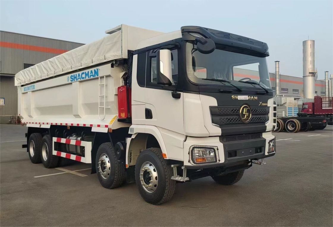 SHACMAN 8x4 440HP EuroV Ağır Çöp Kamyonu Beyaz 20 - 30 Ton Çöp Kamyonu