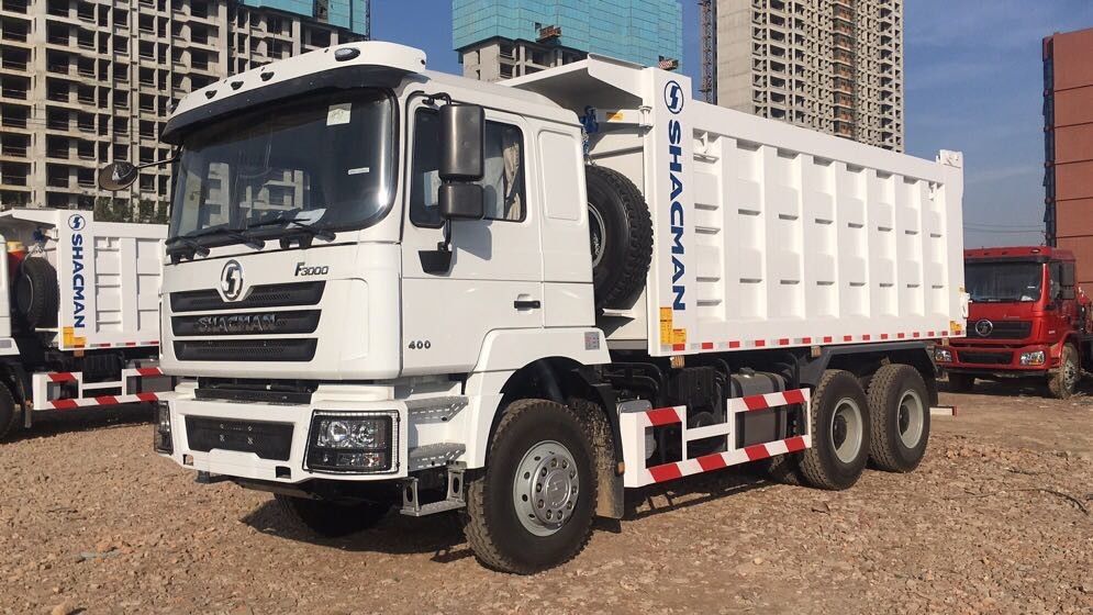 SHACMAN 3 Eksenli Tipper Dump Truck H3000 6x4 400HP EuroII 50Ton Üç Eksenli Dump Truck