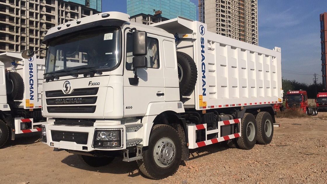 SHACMAN 3 Eksenli Tipper Dump Truck H3000 6x4 400HP EuroII 50Ton Üç Eksenli Dump Truck