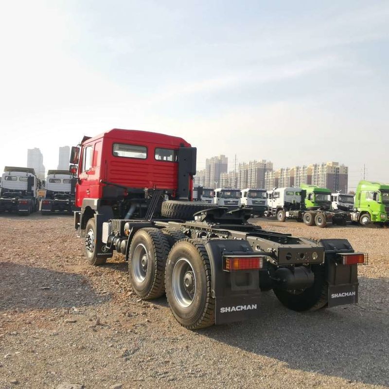 Kırmızı SHACMAN F3000 375HP Euro V 6 tekerlekli traktör başlığı 4x2 WEICHAI Motoru