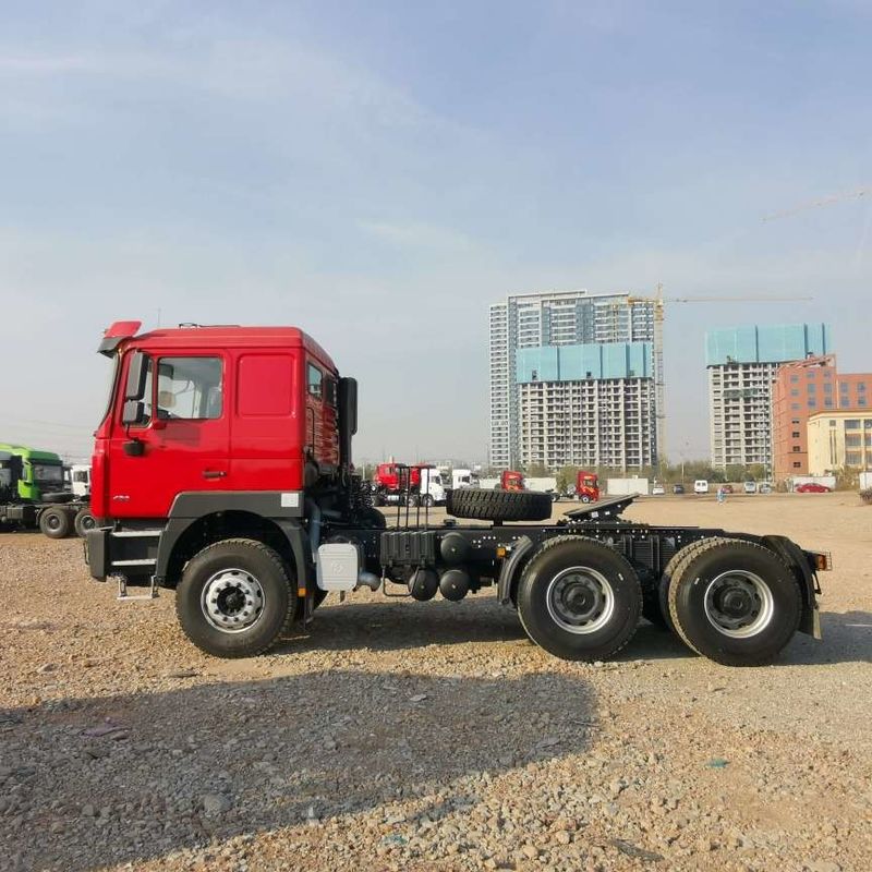 Kırmızı SHACMAN F3000 375HP Euro V 6 tekerlekli traktör başlığı 4x2 WEICHAI Motoru
