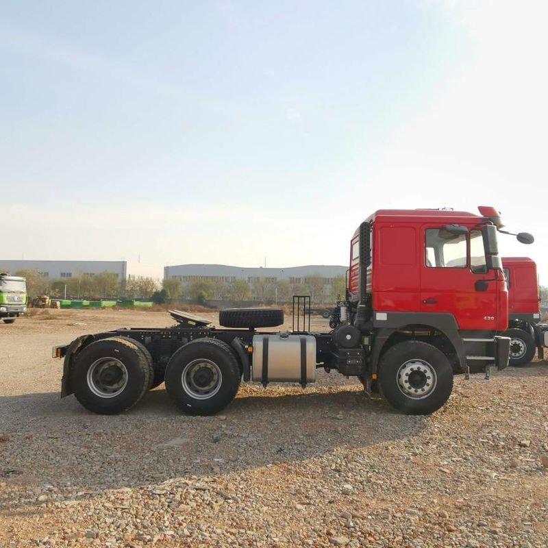 Kırmızı SHACMAN F3000 375HP Euro V 6 tekerlekli traktör başlığı 4x2 WEICHAI Motoru