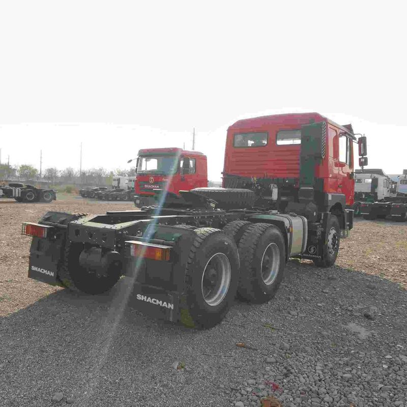 Kırmızı SHACMAN F3000 375HP Euro V 6 tekerlekli traktör başlığı 4x2 WEICHAI Motoru