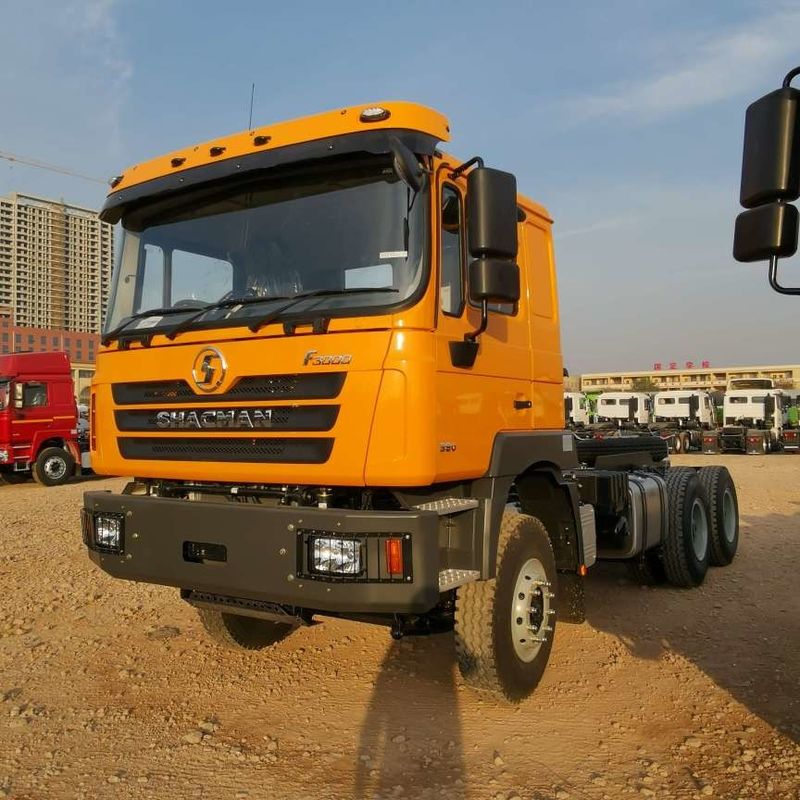 Kırmızı SHACMAN F3000 375HP Euro V 6 tekerlekli traktör başlığı 4x2 WEICHAI Motoru