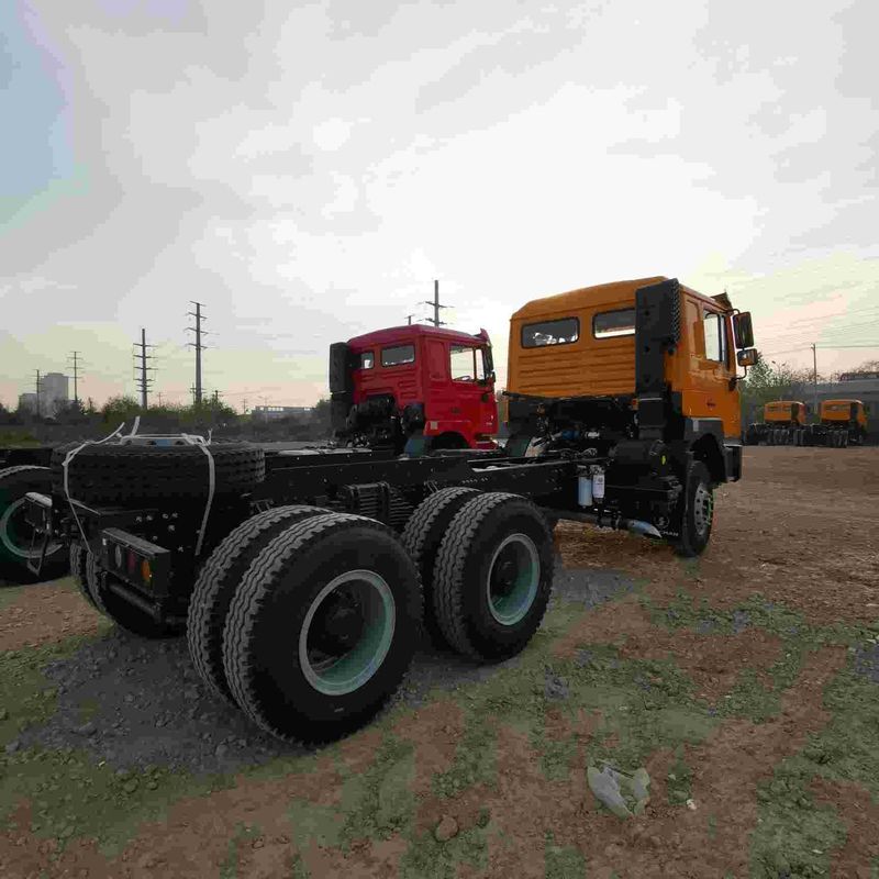 Kırmızı SHACMAN F3000 375HP Euro V 6 tekerlekli traktör başlığı 4x2 WEICHAI Motoru