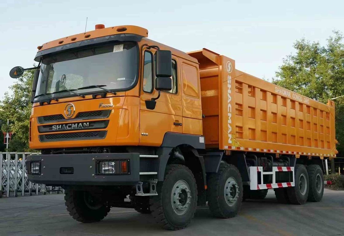 SHACMAN F3000 8x4 380hp EuroV Çöp Kamyonu Weihai Motoru ile Çift Aşamalı Axle