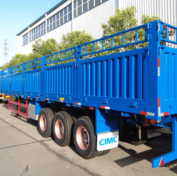 CIMC 3 Eksel 4 Eksel Çit Kargo Yarım Rel 60 80 Ton Konteyner Dönüşlü Kilitli