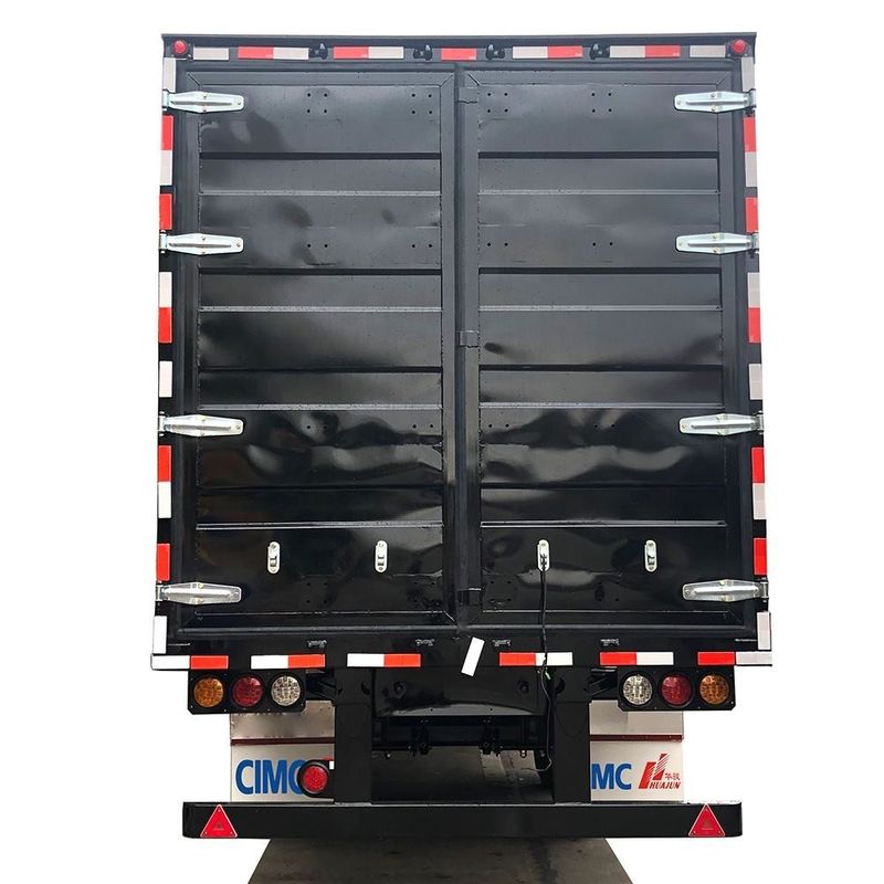 CIMC Kamyoneti Tipi Yarım Releri 3 Axle Foot Kuru Kamyonet Konteyner Kutu Releri