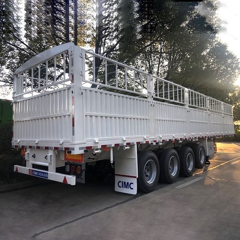 CIMC 3 / 4 Eksel Çit Yarım Rel 60 70 Ton Çitli Kargo Kamyon SHACMAN