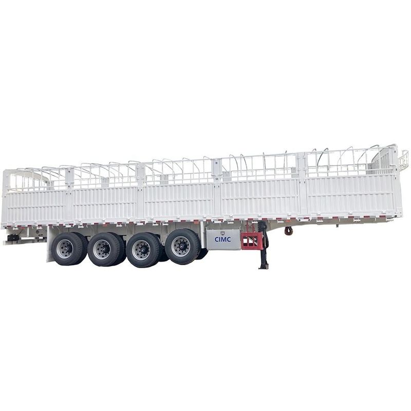 CIMC 3 / 4 Eksel Çit Yarım Rel 60 70 Ton Çitli Kargo Kamyon SHACMAN