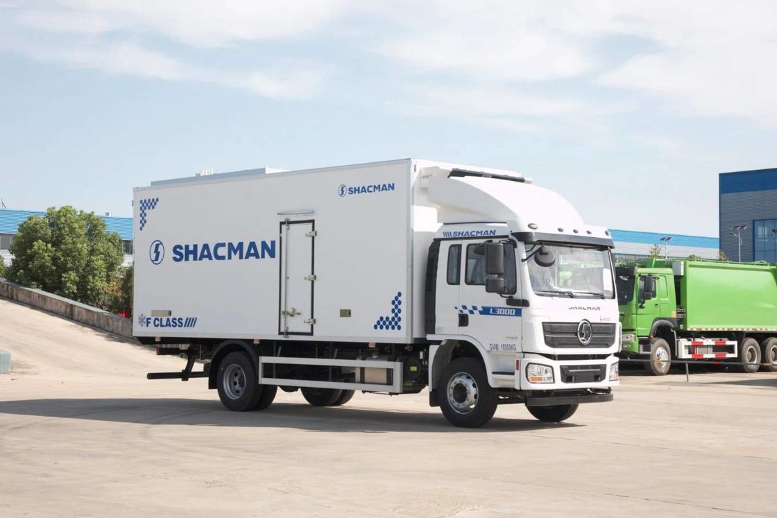SHACMAN L3000 Van Kargo Kamyon 4x2 340hp Kamyon 290hp Euro II Beyaz 6 tekerlekli Kargo Kamyon