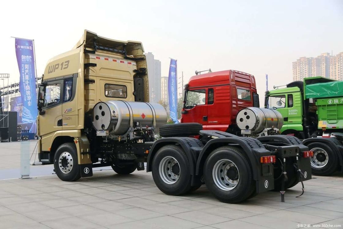 LNG 480HP SHACMAN X3000 6x4 Traktör Kamyon EuroV Beyaz Kamyon Traktör Kafası