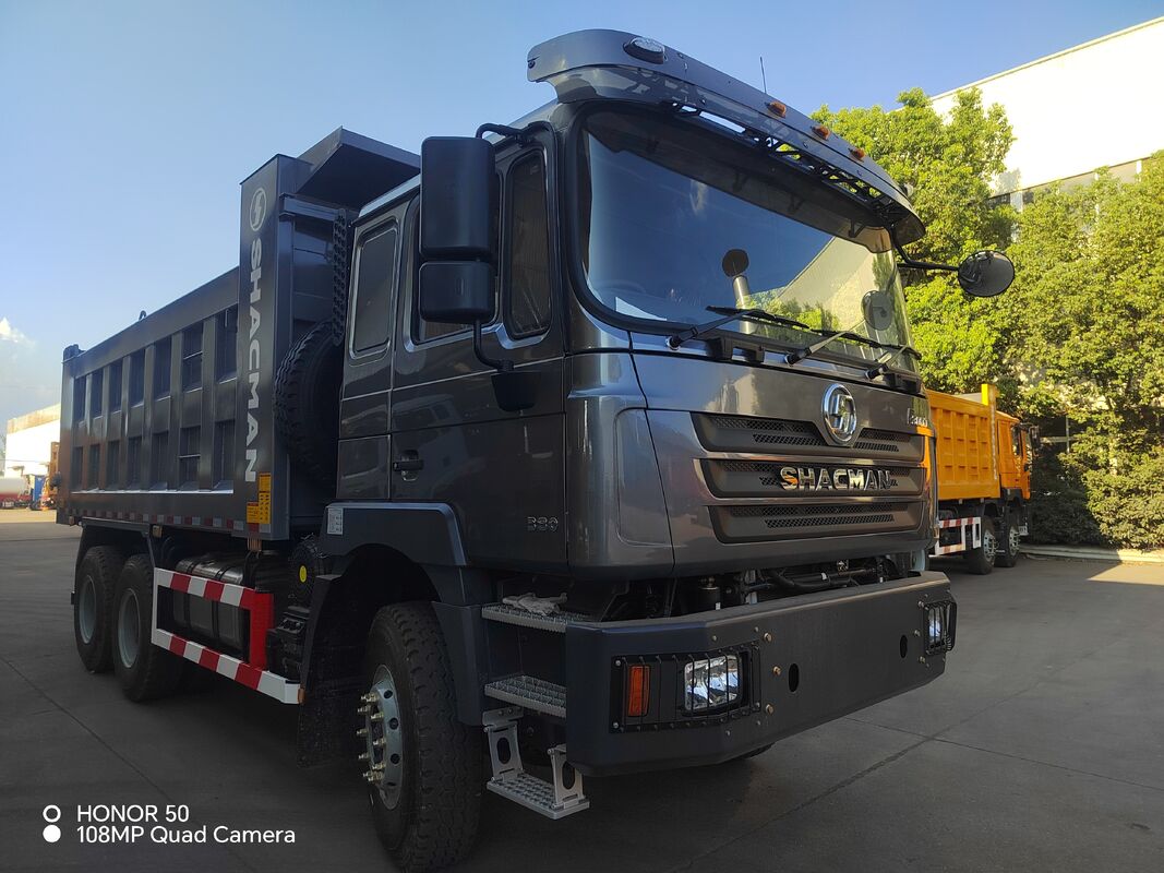 SHACMAN 3 Axle Heavy Dump Truck 12.00R20 Lastikleri 400L Yakıt Tankı ve El Değeri 430HP EuroII 25 Ton