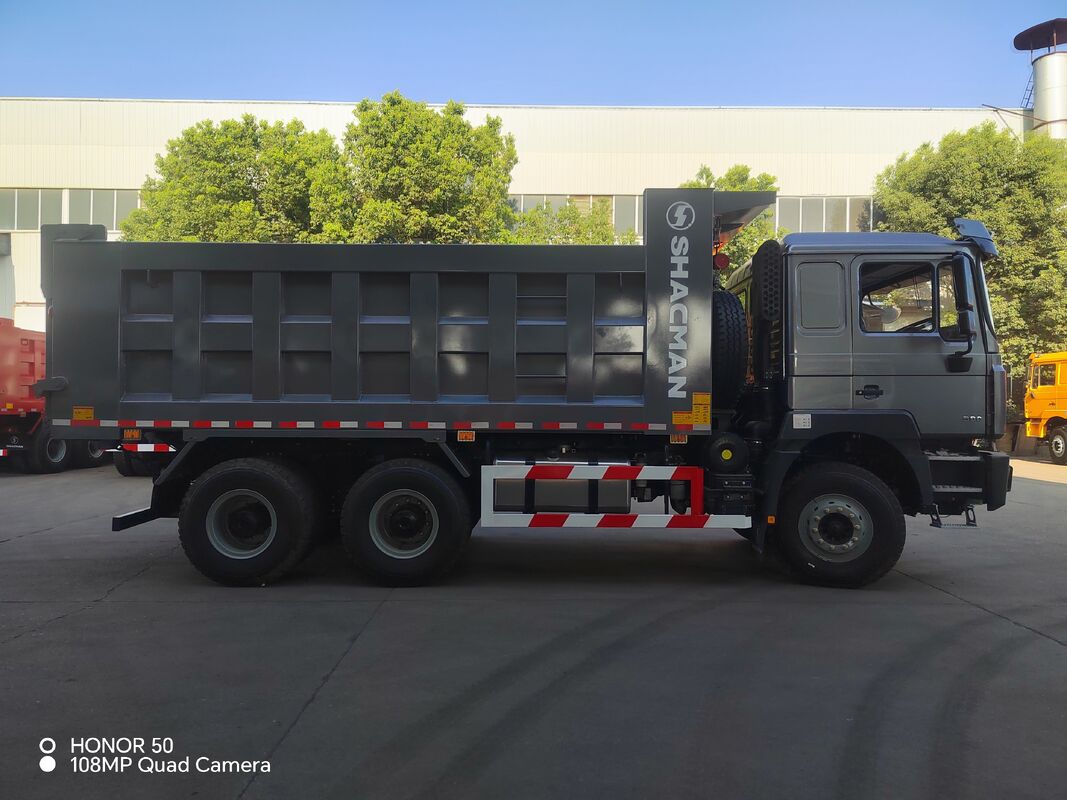 SHACMAN 3 Axle Heavy Dump Truck 12.00R20 Lastikleri 400L Yakıt Tankı ve El Değeri 430HP EuroII 25 Ton