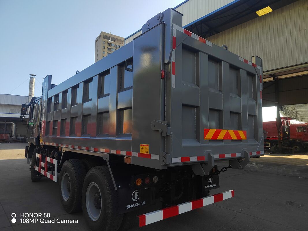 SHACMAN 3 Axle Heavy Dump Truck 12.00R20 Lastikleri 400L Yakıt Tankı ve El Değeri 430HP EuroII 25 Ton